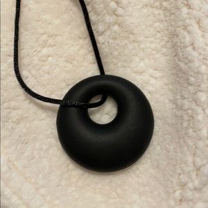 Black Silicone Teething Necklace